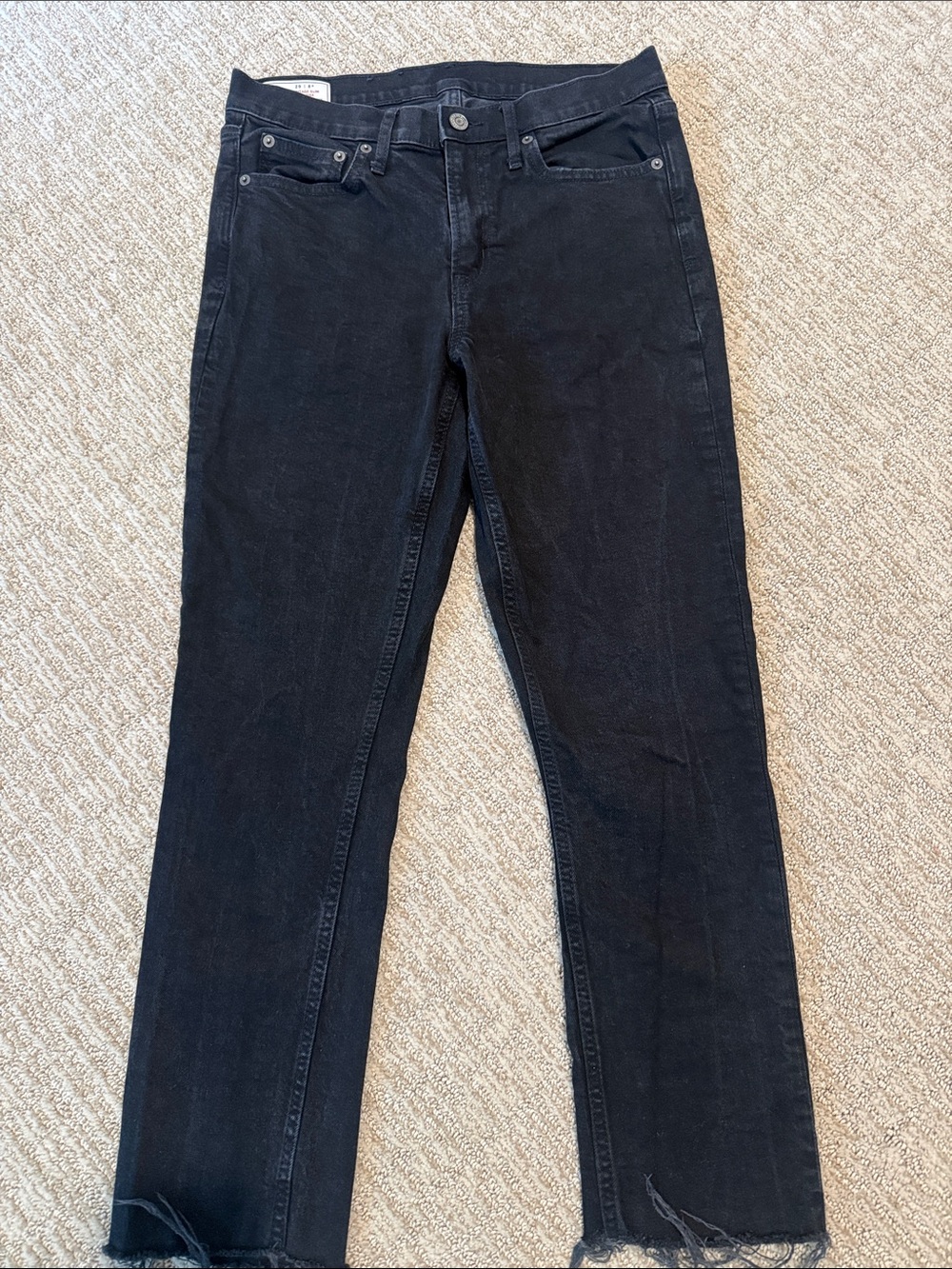 GAP Black Straight-Leg Jeans Mid Rise Size 29/8